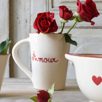 mug personnalisé trois coeurs